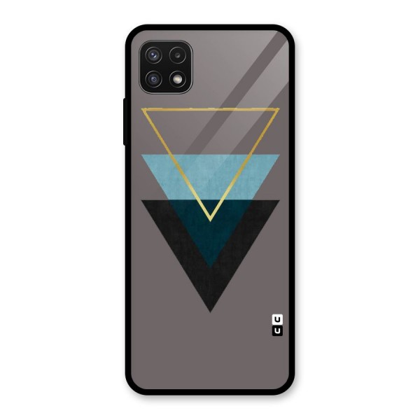 Pastel Triangle Glass Back Case for Galaxy A22 5G