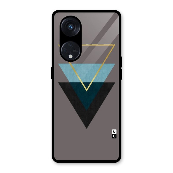 Pastel Triangle Glass Back Case for Reno8 T 5G