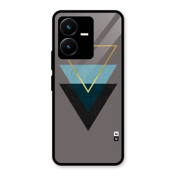 Pastel Triangle Glass Back Case for Vivo Y22