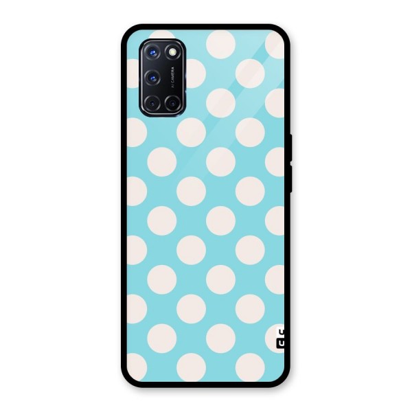 Pastel White Polka Dots Glass Back Case for Oppo A52