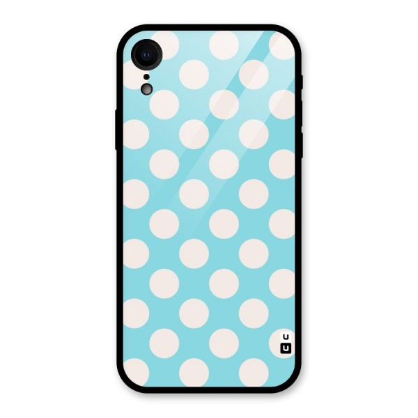 Pastel White Polka Dots Glass Back Case for XR