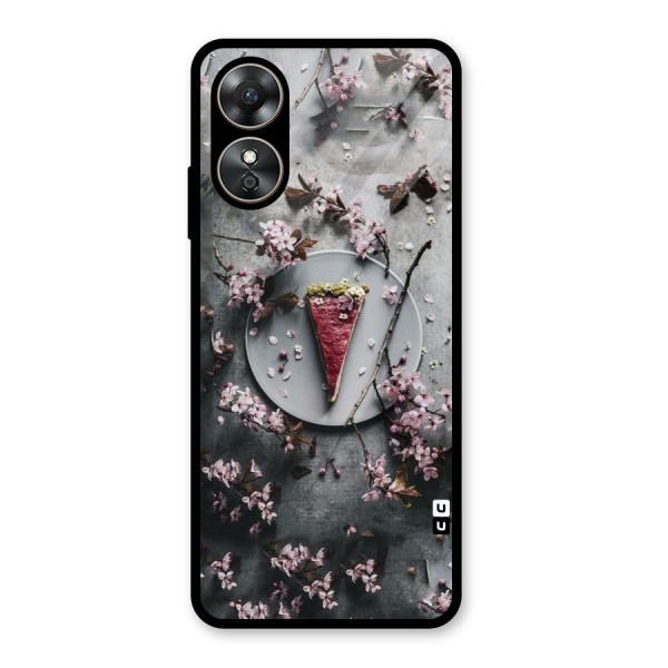 Pastry Florals Glass Back Case for Oppo A17