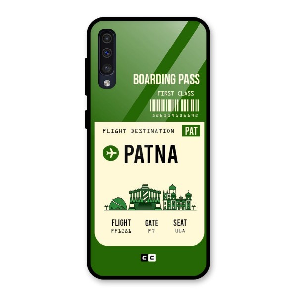 Patna Boarding Pass Glass Back Case for Galaxy A50s