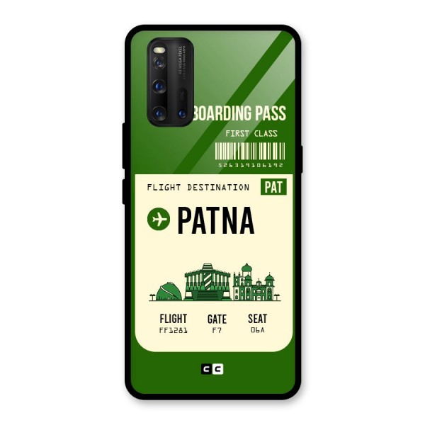 Patna Boarding Pass Glass Back Case for Vivo iQOO 3