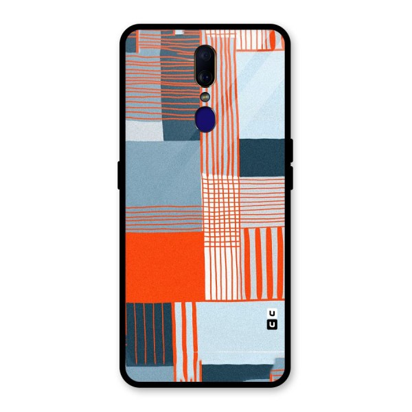 Pattern In Lines Glass Back Case for Oppo F11