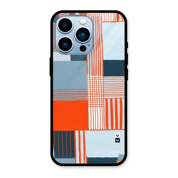 Pattern In Lines Glass Back Case for iPhone 13 Pro