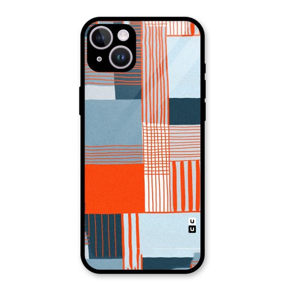 Pattern In Lines Glass Back Case for iPhone 14 Plus