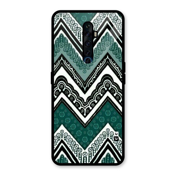 Patterned Chevron Glass Back Case for Oppo Reno2 Z