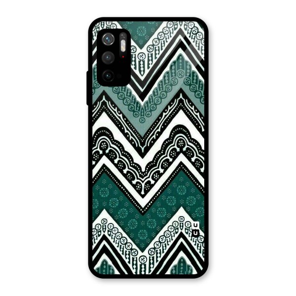 Patterned Chevron Glass Back Case for Poco M3 Pro 5G