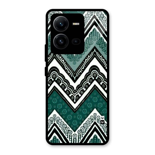 Patterned Chevron Glass Back Case for Vivo V25