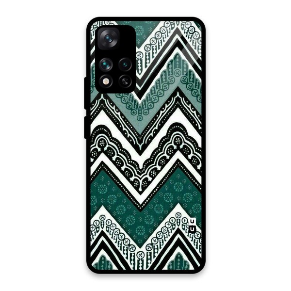 Patterned Chevron Glass Back Case for Xiaomi 11i HyperCharge 5G