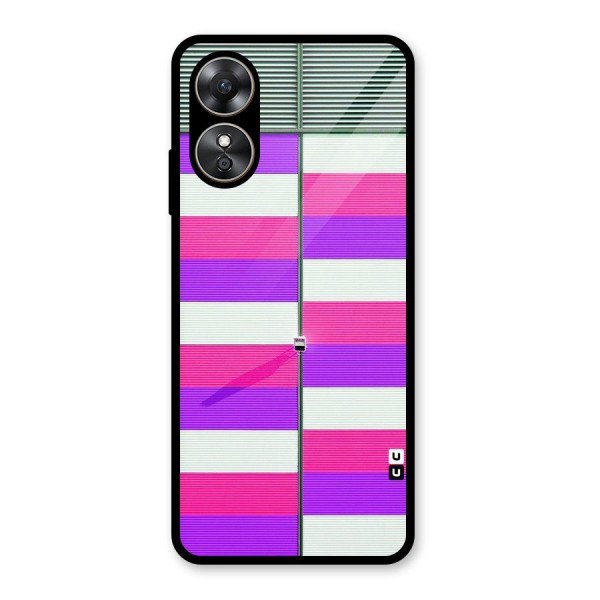 Patterns City Glass Back Case for Oppo A17