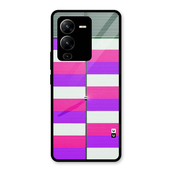 Patterns City Glass Back Case for Vivo V25 Pro