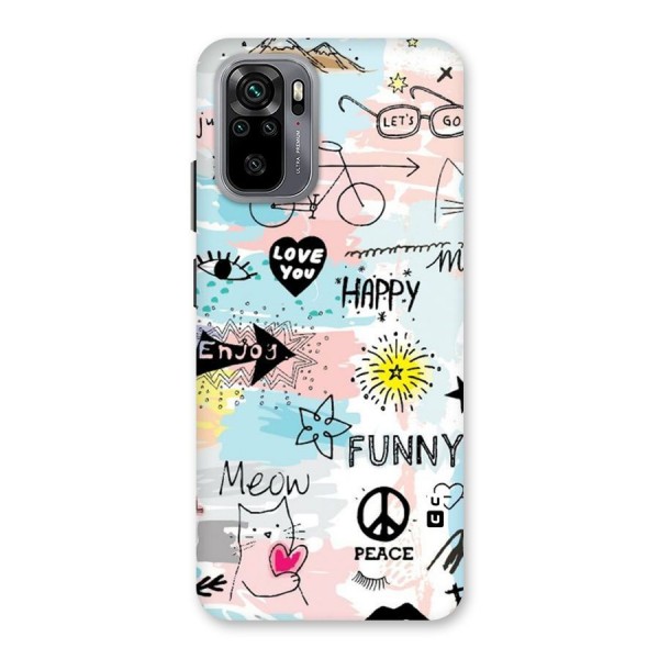 Peace And Funny Back Case for Redmi Note 10