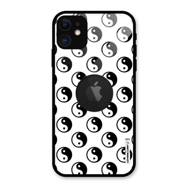 Peace Balls Glass Back Case for iPhone 11 Logo Cut