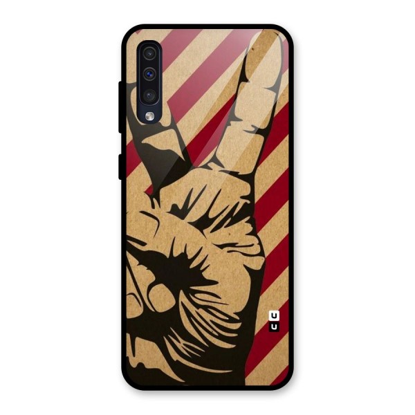 Peace Stripes Glass Back Case for Galaxy A50