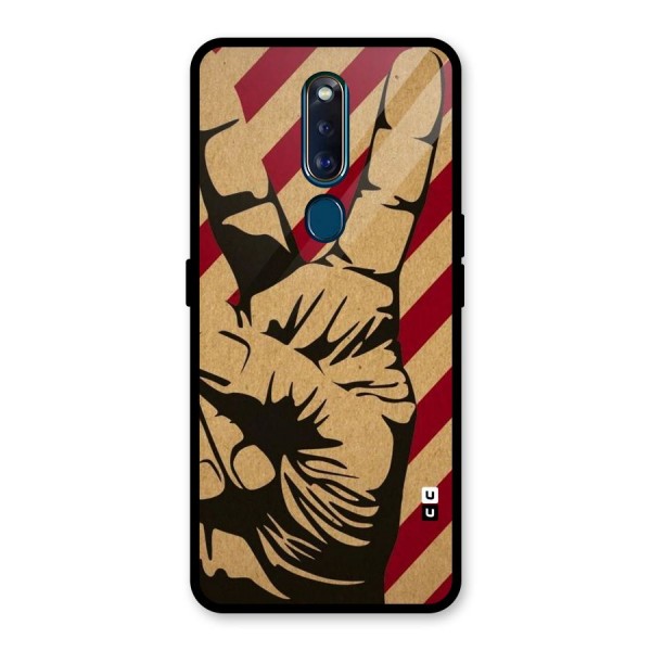 Peace Stripes Glass Back Case for Oppo F11 Pro