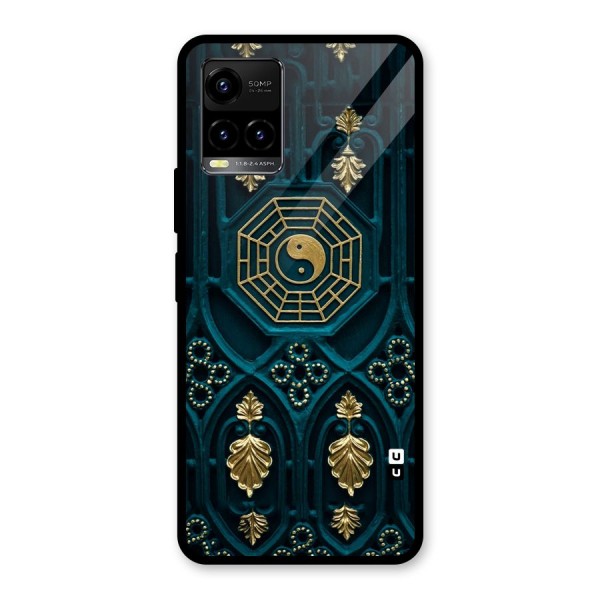 Peace Web Design Glass Back Case for Vivo Y21 2021