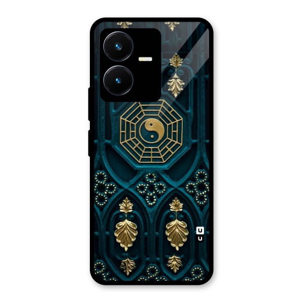 Peace Web Design Glass Back Case for Vivo Y22