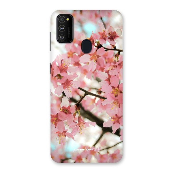 Peach Floral Back Case for Galaxy M21