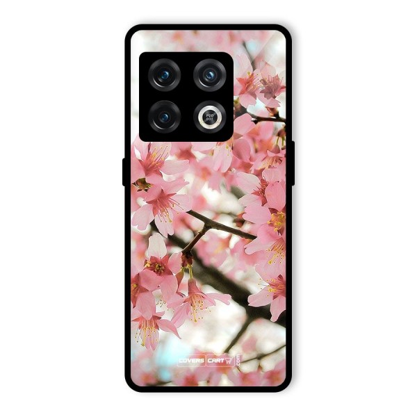 Peach Floral Glass Back Case for OnePlus 10 Pro 5G