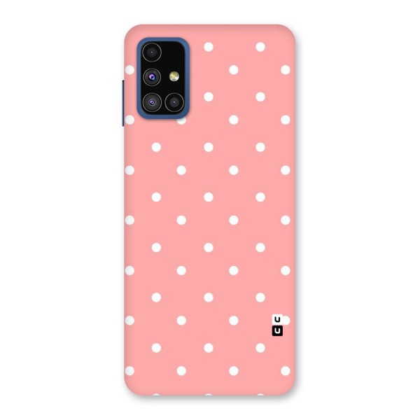 Peach Polka Pattern Back Case for Galaxy M51