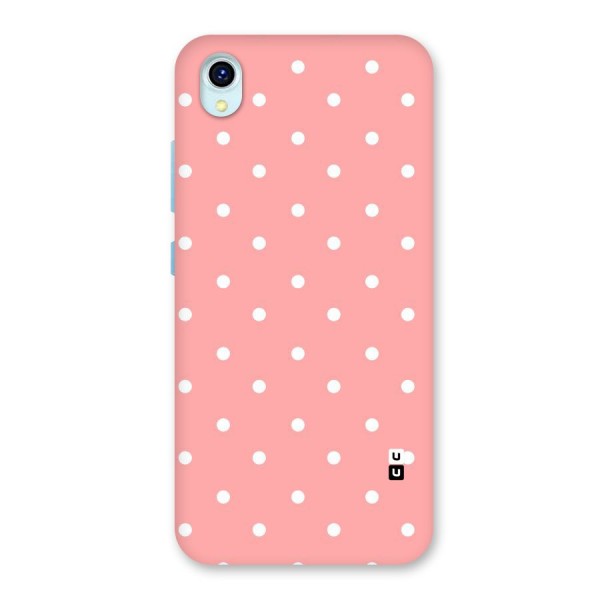 Peach Polka Pattern Back Case for Vivo Y1s