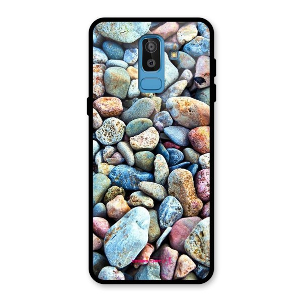 Pebbles Glass Back Case for Galaxy J8