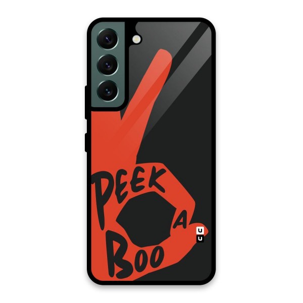 Peek-a-boo Glass Back Case for Galaxy S22 5G