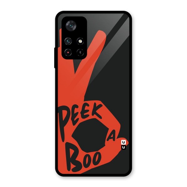 Peek-a-boo Glass Back Case for Poco M4 Pro 5G