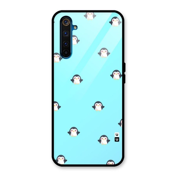 Penguins Pattern Print Glass Back Case for Realme 6 Pro