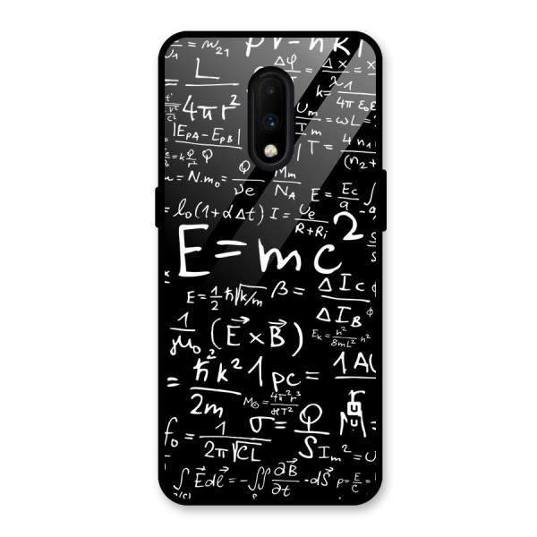 Physics Equation Glass Back Case for OnePlus 7