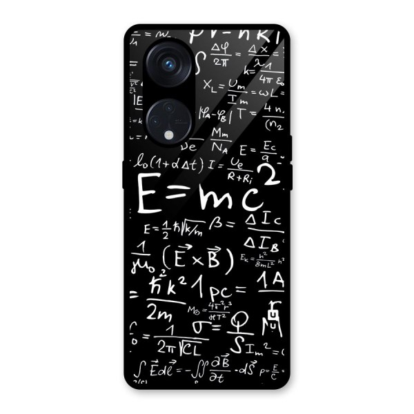 Physics Equation Glass Back Case for Reno8 T 5G