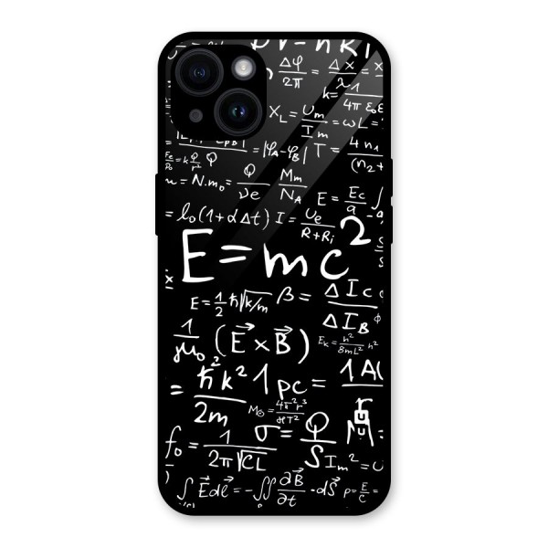 Physics Equation Glass Back Case for iPhone 14