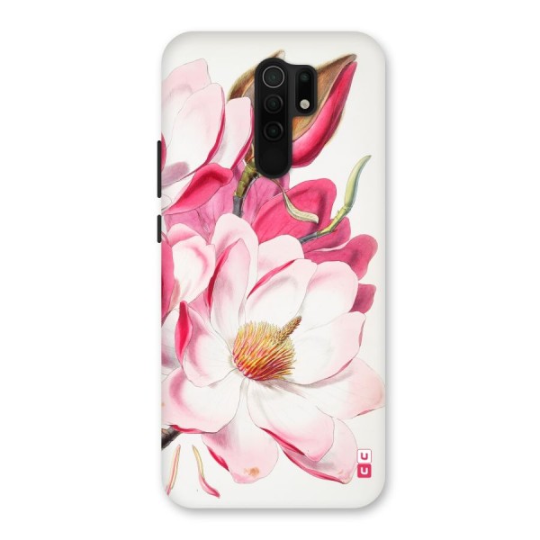 Pink Beautiful Flower Back Case for Redmi 9 Prime