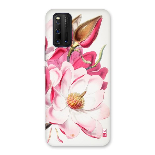 Pink Beautiful Flower Back Case for Vivo iQOO 3