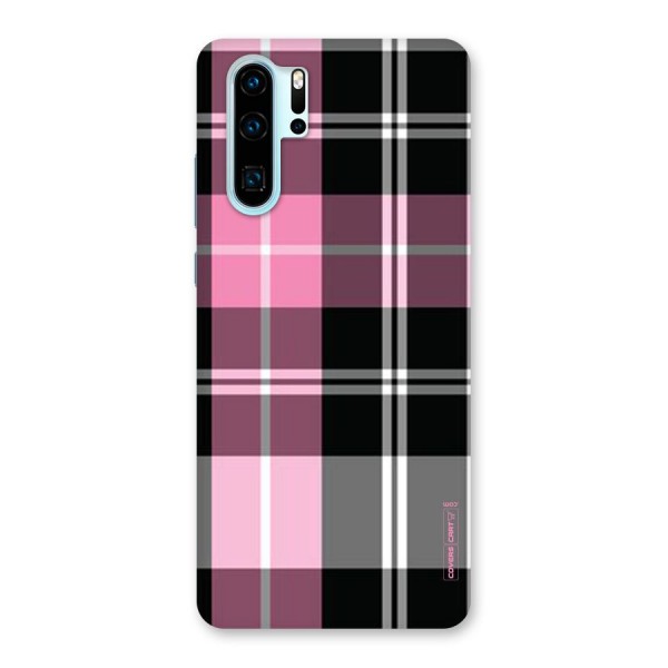 Pink Black Check Back Case for Huawei P30 Pro