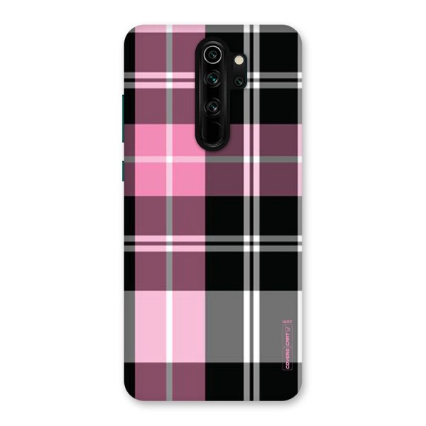 Pink Black Check Back Case for Redmi Note 8 Pro