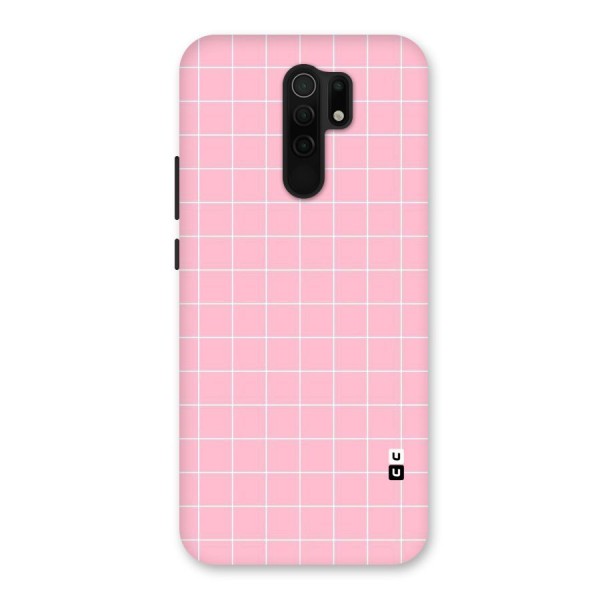 Pink Checks Back Case for Redmi 9 Prime