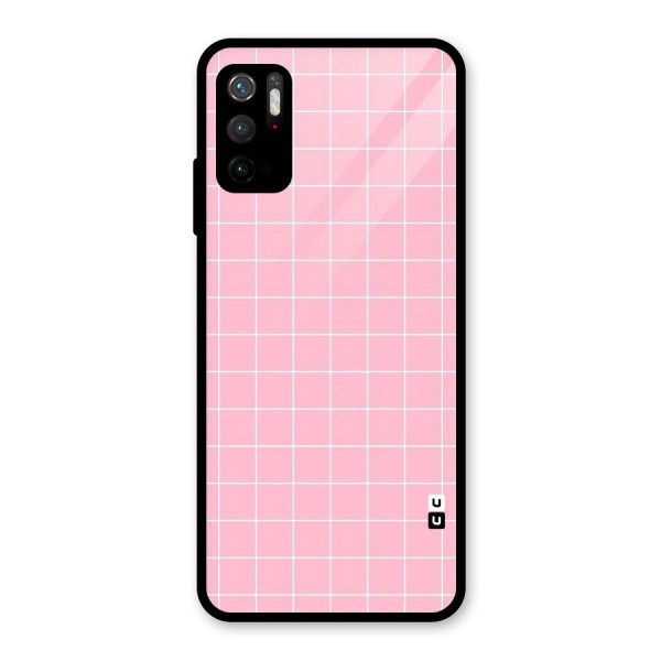 Pink Checks Glass Back Case for Poco M3 Pro 5G