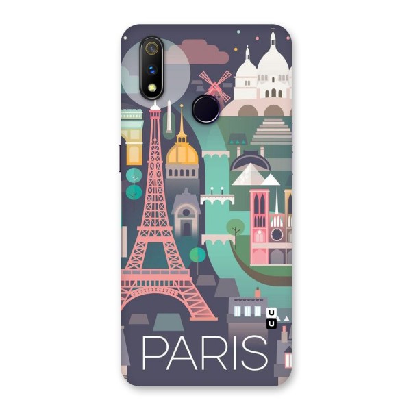 Pink Cute Tower Back Case for Realme 3 Pro