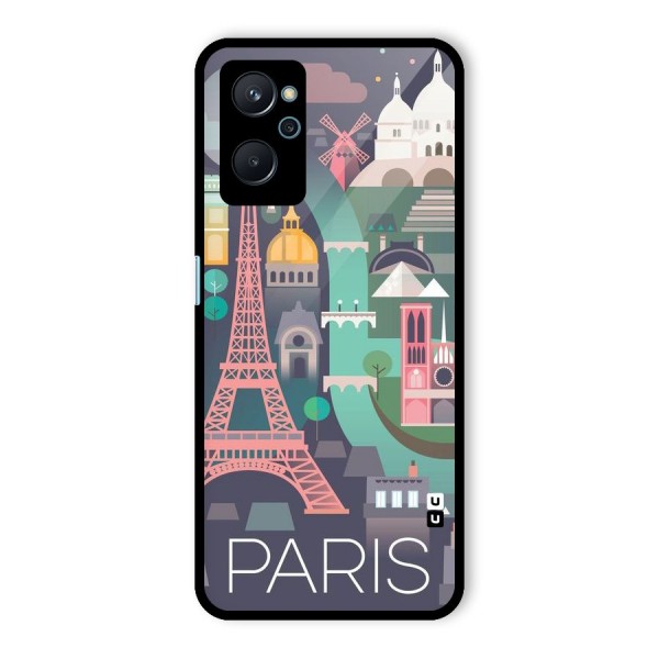 Pink Cute Tower Glass Back Case for Realme 9i