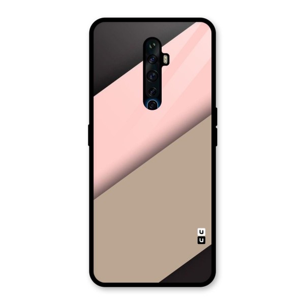 Pink Diagonal Glass Back Case for Oppo Reno2 Z