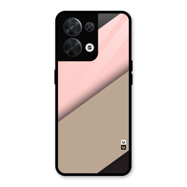 Pink Diagonal Glass Back Case for Oppo Reno8 5G