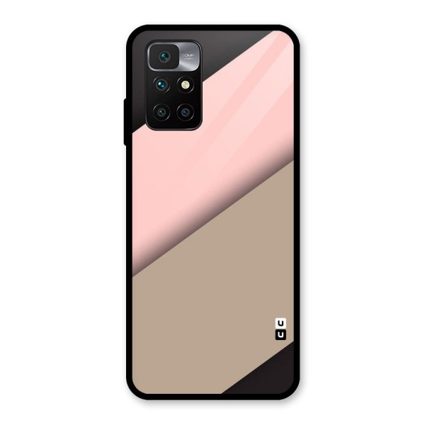 Pink Diagonal Glass Back Case for Redmi 10 Prime