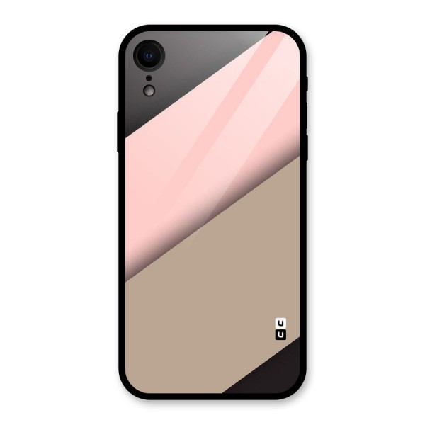 Pink Diagonal Glass Back Case for XR