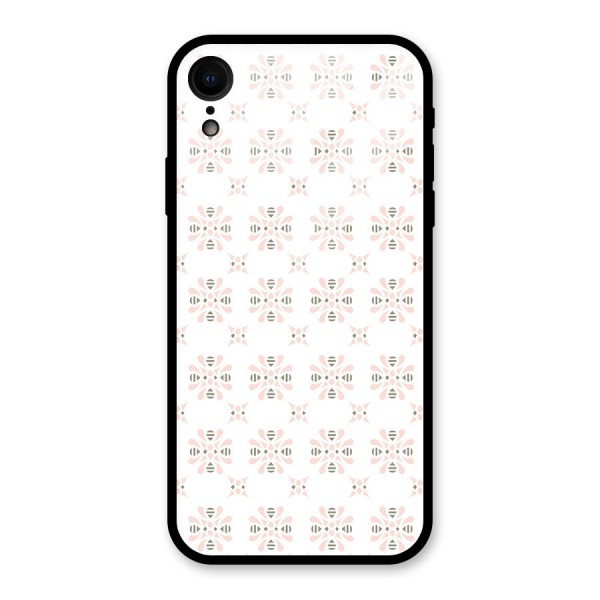 Pink Floral Pattern Glass Back Case for XR