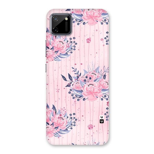 Pink Floral and Stripes Back Case for Realme C11