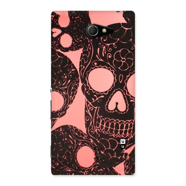 Pink Head Back Case for Sony Xperia M2