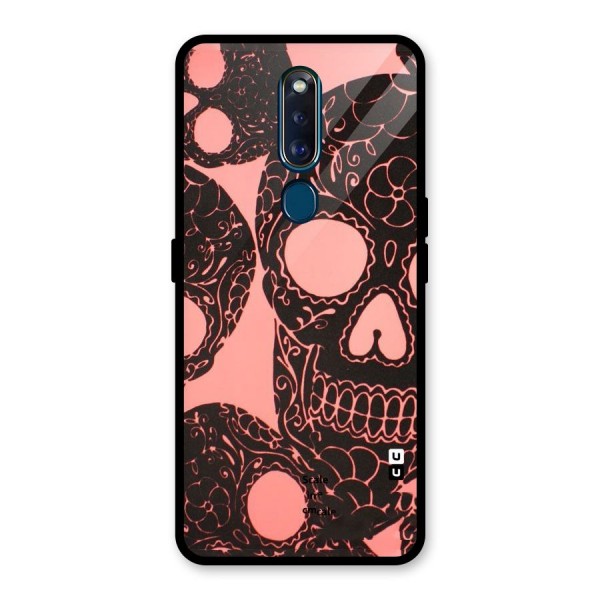 Pink Head Glass Back Case for Oppo F11 Pro